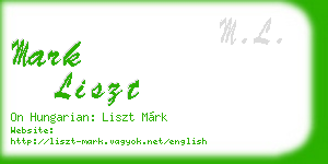 mark liszt business card